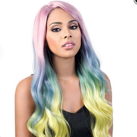 Other Long Rainbow Synthetic Lace Front Wig Poshmark