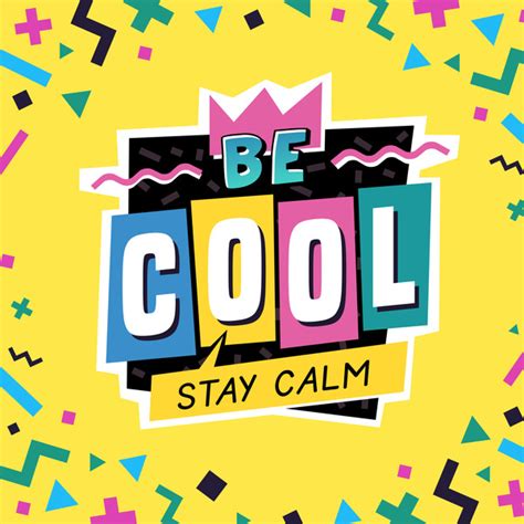 Cool Stay Calm Label Vector Free Download