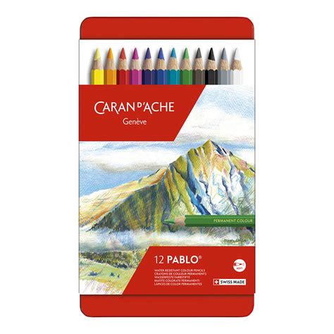 Caran Dache Pablo Coloured Pencils 12 Set Markers N Pens