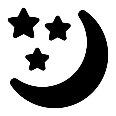 Moon Stars Icon 141903 Free Icons Library