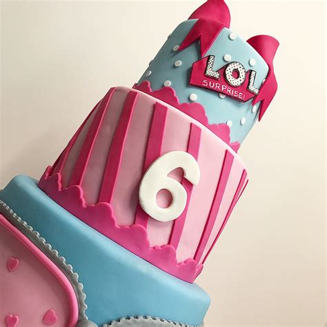 2 tier with buttercream roses, doll and sugar number. Tidbits & Treats on Twitter: "3-Tier LOL Surprise Cake 🎂 ...