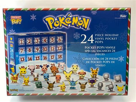 2021 Pokemon 24 Piece Holiday Vinyl Pocket Pops Funko Advent Calendar