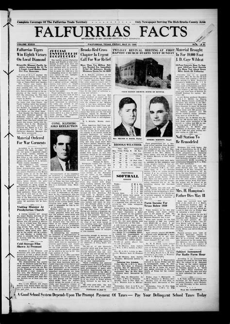 Falfurrias Facts (Falfurrias, Tex.), Vol. 33, No. 51, Ed. 1 Friday, May