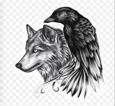 Crow Wolf Raven Tattoo Crow Tattoo Wolf Tattoo Design
