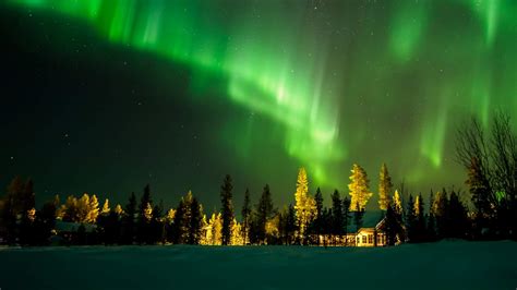 Finlândia Incrível Imagem Da Aurora Boreal