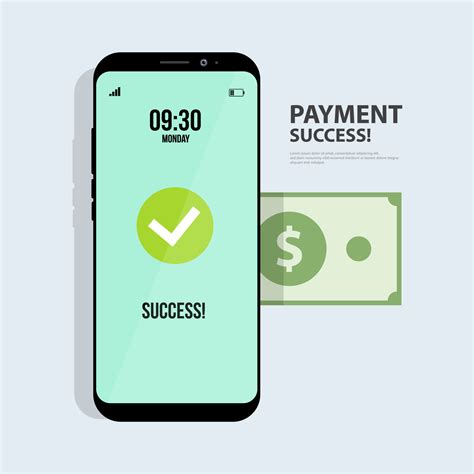 Online Money Transfer Payment Success Illustration Vector Payment By