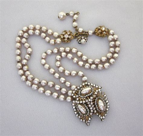 Signed MIRIAM HASKELL Pearl Necklace Baroque Pearl By Jryendesigns