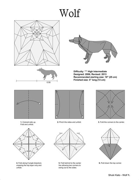 Simple Origami Wolf Easy Step By Step Origami Wolf Instructions