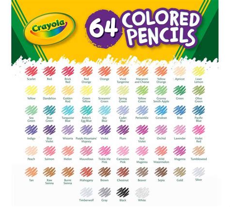 Short Colored Pencils 64 Count Coloring Supply Crayola
