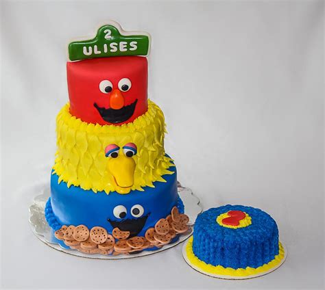 Sesame Street 2nd Birthday Cake With Smash Cake Cake By Cakesdecor
