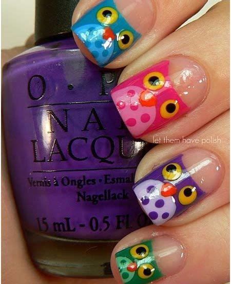 50 Animal Themed Nail Art Designs To Inspire You Owl Nails Owl Nail