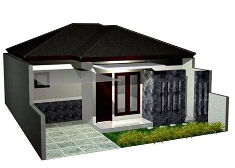 Empat tiang yang berada di depan membuat kesan kemegahan. 65 Model Desain Rumah Minimalis 1 Lantai Idaman | Dekor Rumah