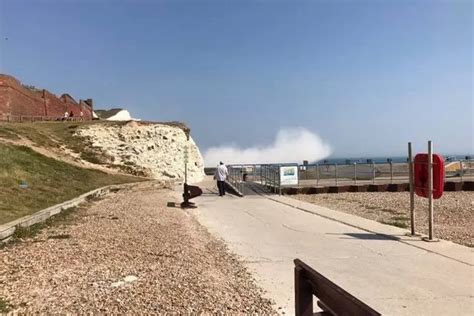 Cliff Collapses As 50000 Tonnes Of Chalk Topples Off Seaford Head