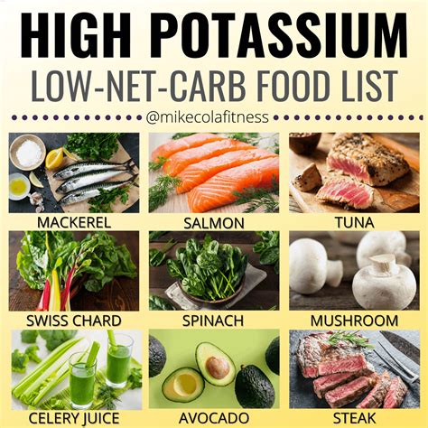 High Potassium Food List Mike Cola Fitness High Potassium Foods