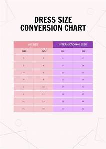 Dress Size Conversion Chart In Pdf Download Template Net