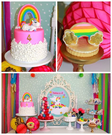 Karas Party Ideas Rainbow Unicorn Themed Birthday Party Via Karas