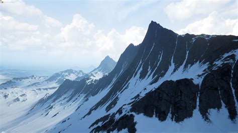 Snowy Mountains Landscape V20 By Pixel Perfect Polygons