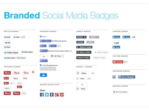 Branded Social Media Badges Sketch Resource Sketch Ui Kits Download
