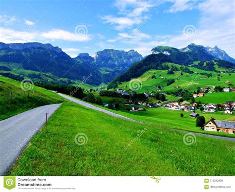 Mountain Landscape Mountains Nature Sky Alps Valley