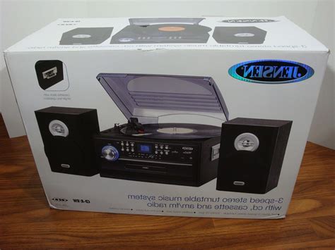Jensen 3 Speed Stereo Turntable Music System With Cdcassette