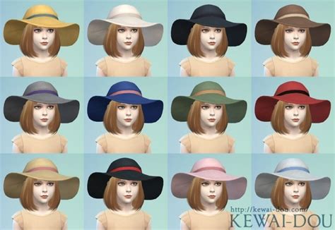 Sunhat For Kids Sims 4 Headwear