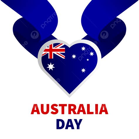happy australia day vector hd png images australia day love flag medal australia day event