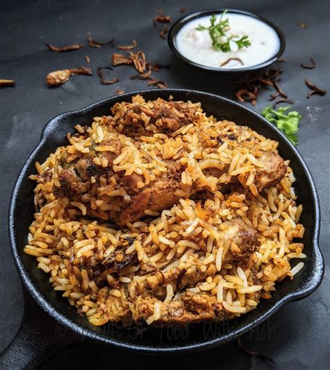 Bowl Of Food With Ash Chicken Dum Biryani How To Make Hyderabadi