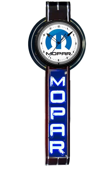 Mopar Marquee Neon Clock Sign Ga18090 Garage Art