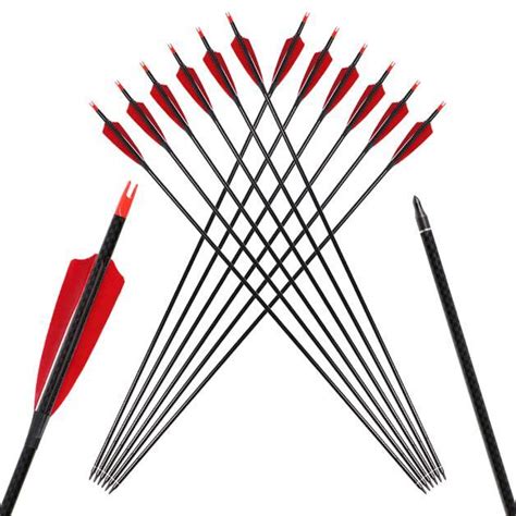 Archery 3k Pure Carbon Fiber Arrows 0003 Spine 500 High Accuracy