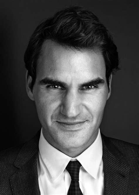 Roger Federer Black And White Very Clear Image Olten