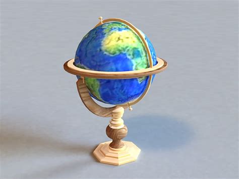 Terrestrial Globe 3d Model 3ds Max Files Free Download Modeling 37346