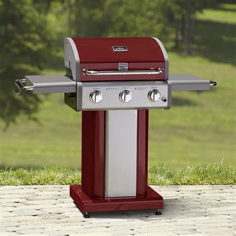 Convenient form 8 people the convenient shape of the grill table allows you to accommodate a company of 8 people. Kenmore 3 Burner Red Patio Grill *Limited Availability*