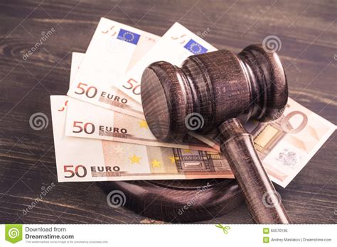 Gavel And Some Euro Banknotes Stock Image Image Of Guilt Concept
