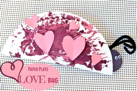 Diy Paper Plate Love Bug Valentines Day