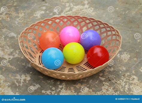 Colour Ball In The Basket Stock Photo Image Of Orange 44860174
