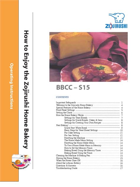 Zojirushi bread maker recipes are diverse and tasty. Zojirushi Bread Maker Manual | Breads | Dough