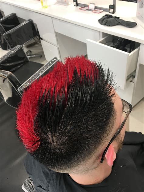 Red And Black Hair Styles Men