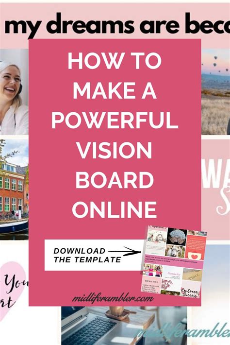 How To Make A Digital Vision Board With Free Template In 2021