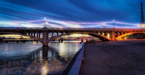 Catch A Sunset From Tempe Town Lake And The Mill Avenue Bridge North
