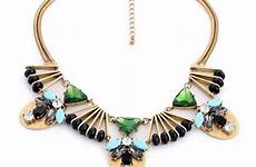 jewelry alloy zinc ethnic resin arrival chain colorful necklace asian double latest style women