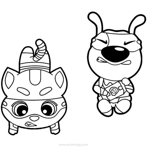 Talking Tom Heroes 1 Coloring Page Free Printable Coloring Pages For
