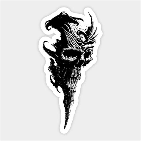 Cursed Skull Cursed Skull Sticker Teepublic