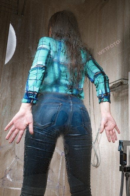 Pin On Wetlook By Seductive Girl In Soaking Wet Skinny Jeans And Pantyhose