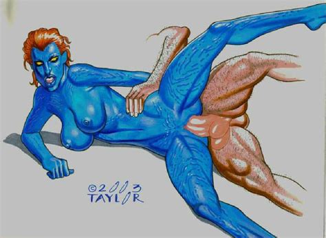 Rule 34 2003 Blue Skin Kevin J Taylor Large Penis Marvel Mystique