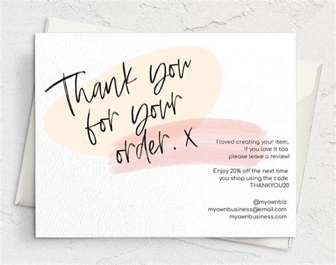 Thank You For Your Purchase Printable 4 25x5 5 Etsy