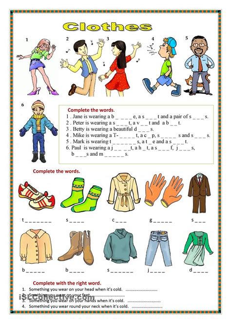 Clothes Clothes Worksheet Grammar For Kids English Grammar For Kids