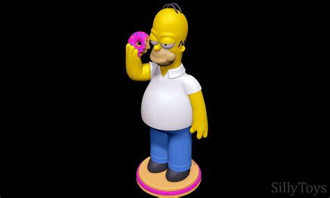 Archivo 3D Homer Simpson Comiendo Donut Los SimpsonsPlan De