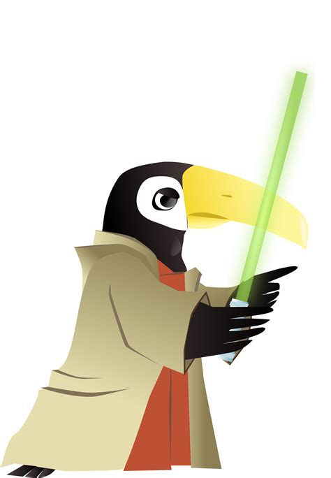 Toucan Jedi Master Vector Clipart Image Free Stock Photo
