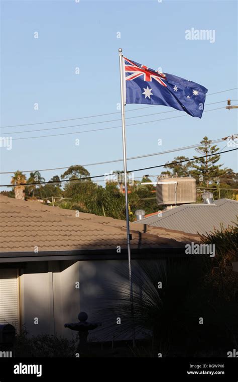 National Flag Of Australia Blue Background Colour Union Jack