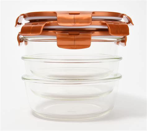 Locknlock Set Of 3 Glass Bowl Storage Container Set